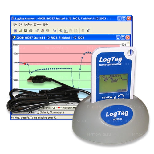 Термоиндикатор регистрирующий ЛогТэг ТРЕД30-7Р |16P (LogTag TRED30-7R |16R), с поверкой и звуковым сигналом